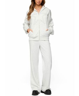 Briela Star Studded Zip Up Hoodie