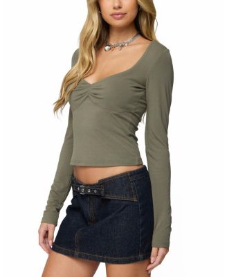 Zelly Deep V Scoop Neck Top