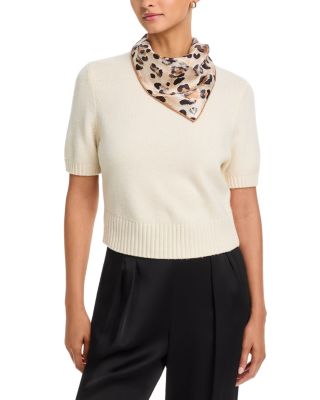 Animal Print Silk Square Scarf