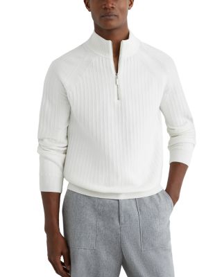 Aldershot Half Zip Funnel Textured Jumper Sweater