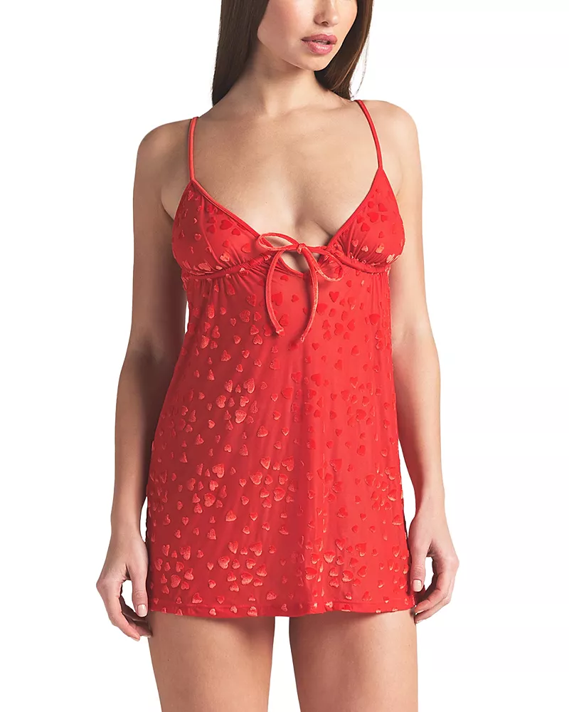 Skims Sheer Velvet Babydoll Dress