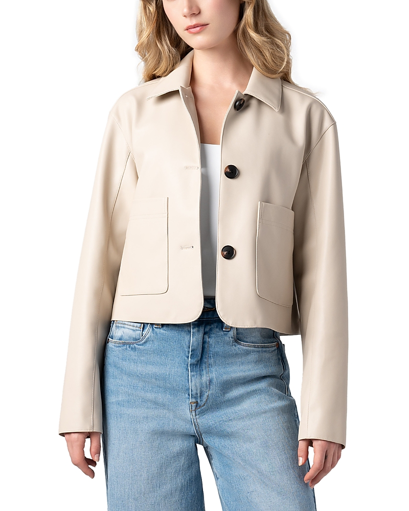 Blanknyc Faux Leather Button Front Jacket