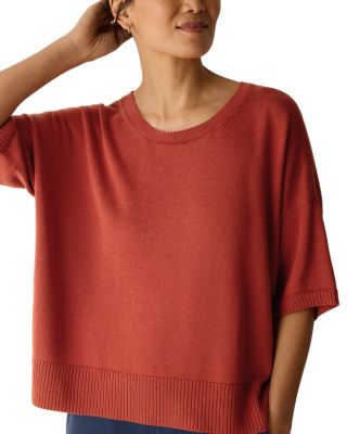 Crewneck Elbow Sleeve Sweater