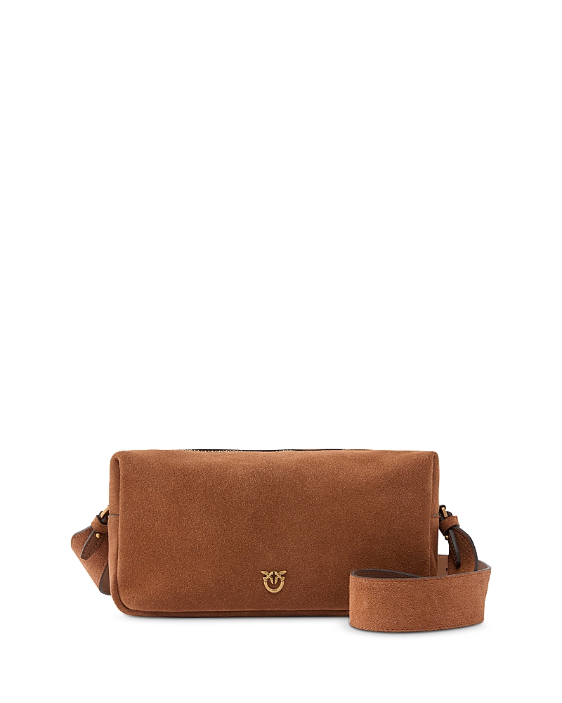 Pinko Horizontal Suede Shoulder Bag