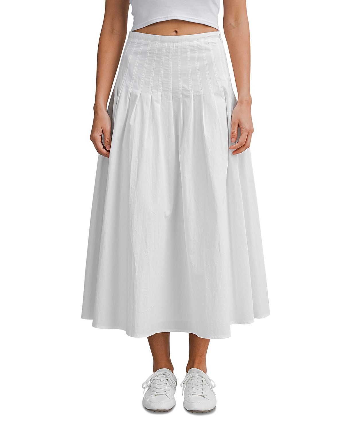 Luvee Pleated Midi Skirt