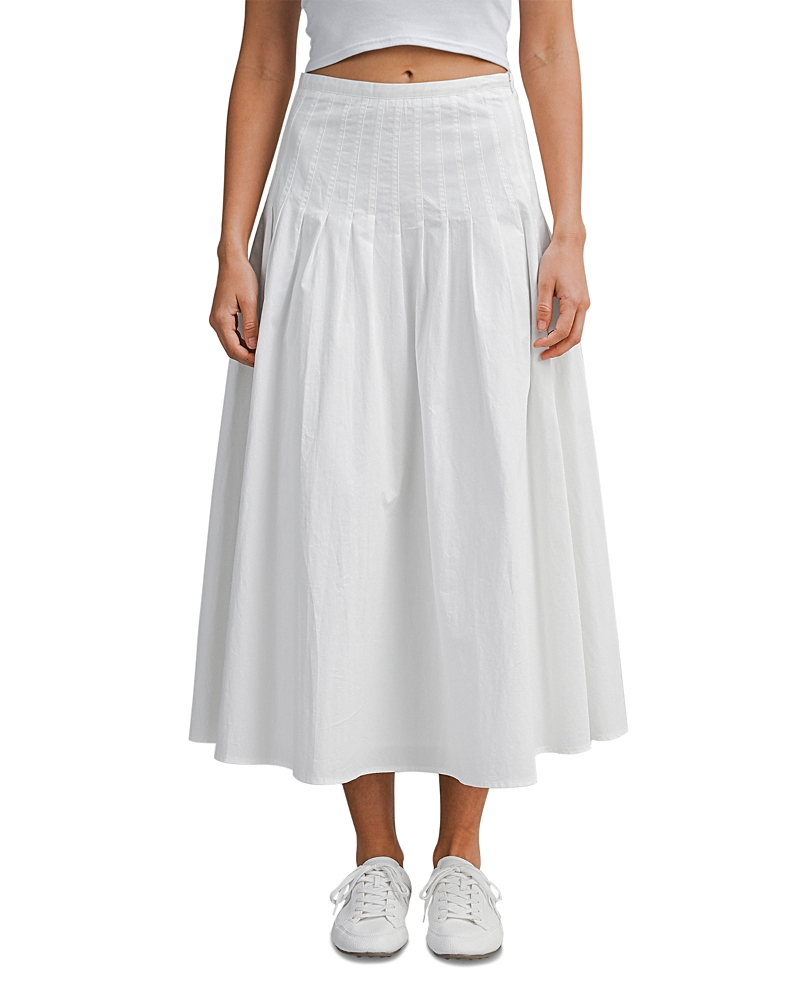 Luvee Pleated Midi Skirt