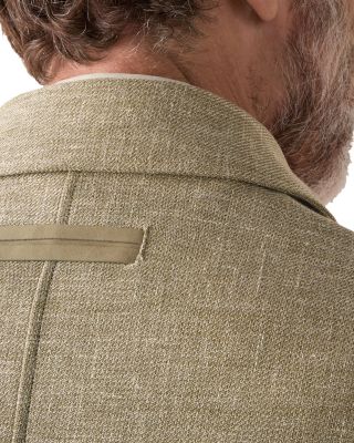 Crossover Linen Wool & Silk Blend Overshirt