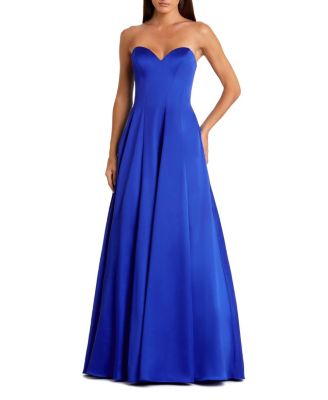  Satin Strapless Ballgown with Bow Details