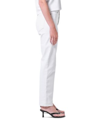 '90s Pinch Waist High Rise Straight Jeans in Marshmallow