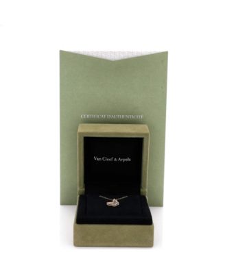 Sweet Alhambra Butterfly Pendant Necklace 18K Gold and Mother of Pearl 15.75"