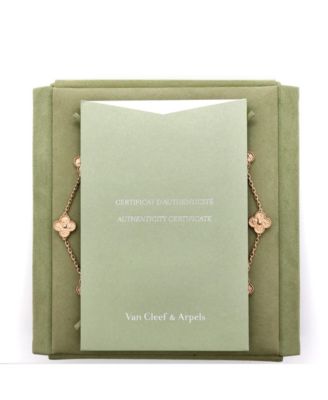 Vintage Alhambra 10 Motifs Necklace 18K Rose Gold 16.25"