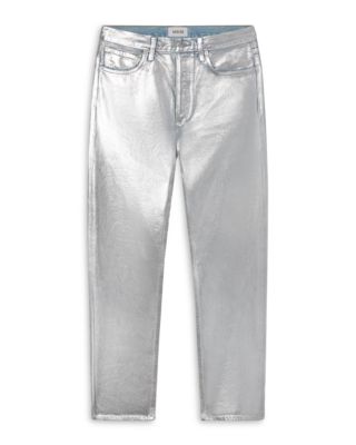 90's Mid Rise Loose Jeans in Tin Foil