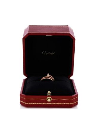  Small Juste un Clou Paved Double Ring 18K Rose Gold and Diamonds