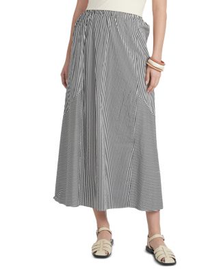 Strip Poplin Skirt 