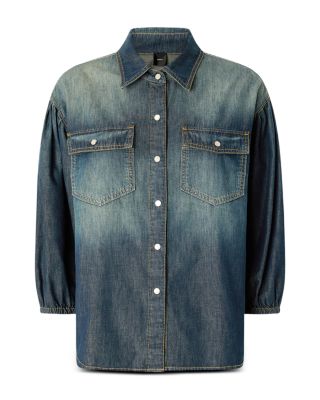 Danae Light Denim Fluid Blouse