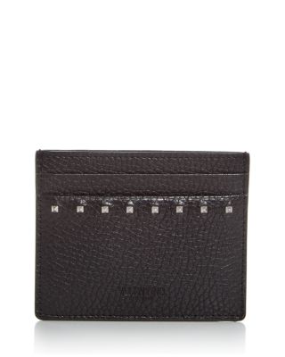 Rockstud Leather Card Case