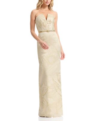 Kahlani Draped Belted Sheath Gown