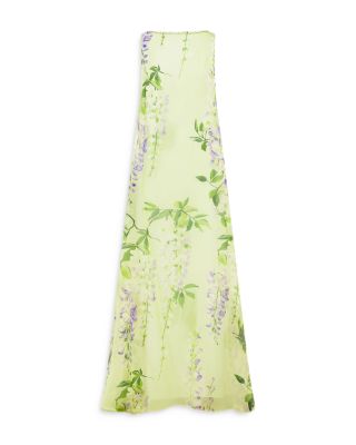 Yumei Silk Embellished Open Back Gown