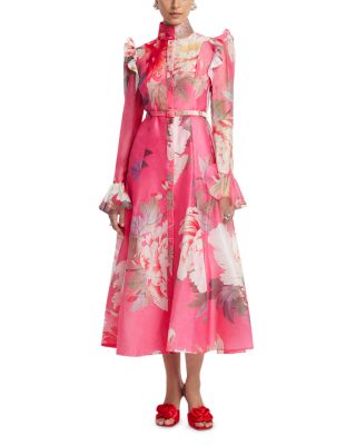 Katrina Butterfly Sleeve Midi Dress