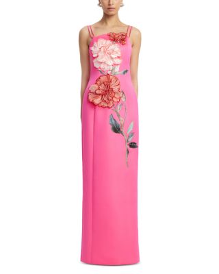 Arianna Appliqu&eacute; Floral Maxi Dress