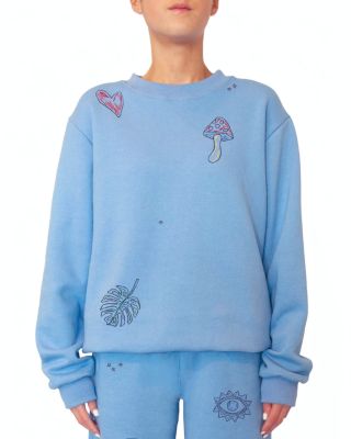 Scribble Doodles Oversized Pullover