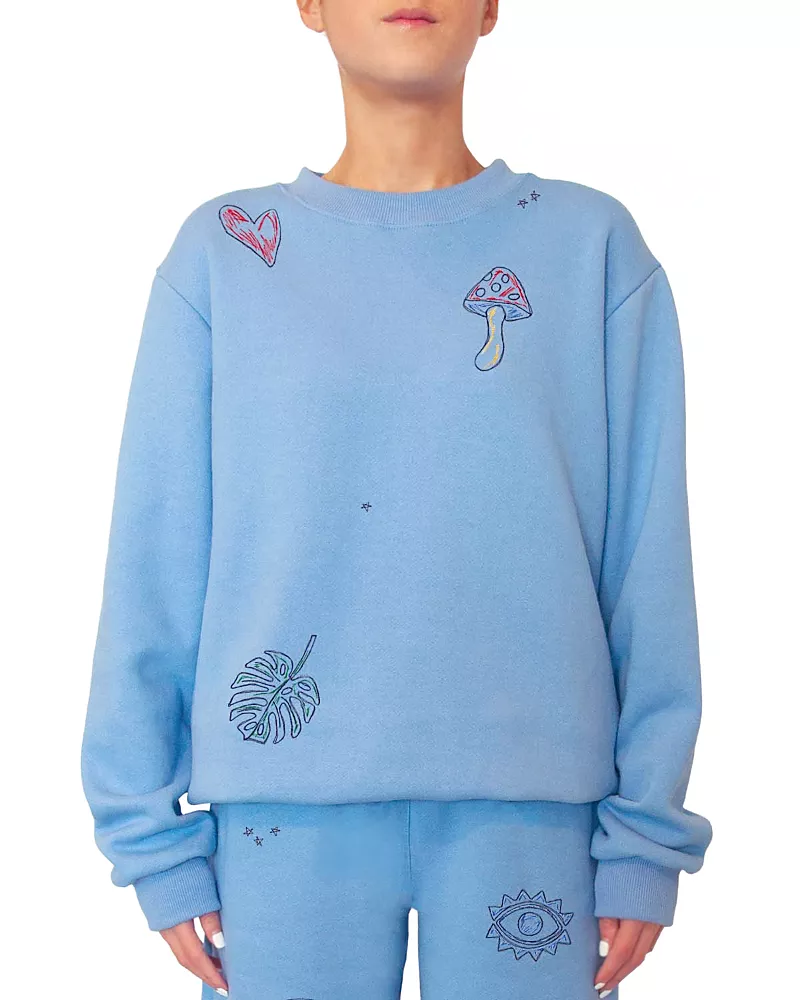 C. Bonz Scribble Doodles Oversized Pullover