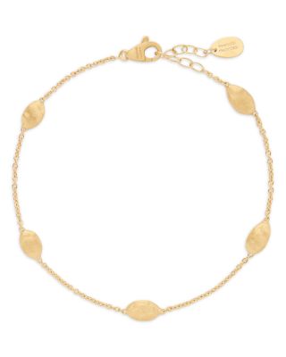 18K Yellow Gold Siviglia Textured Link Chain Bracelet