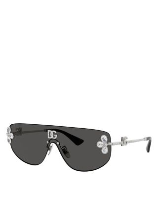 Dolce & Gabbana Rectangular Shield Sunglasses, 138mm