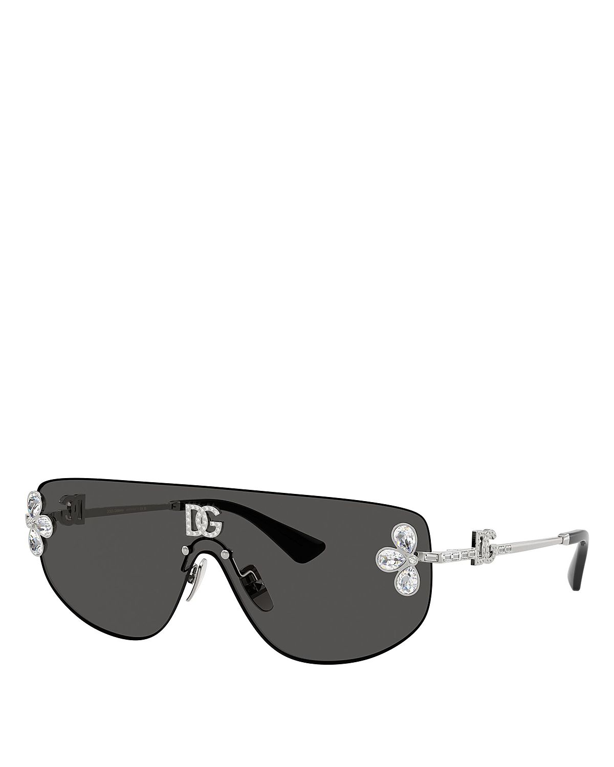Dolce & Gabbana Rectangular Shield Sunglasses, 138mm