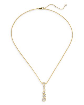 Asterales Floating Cubic Zirconia Bubble Lariat Necklace, 16-18" 