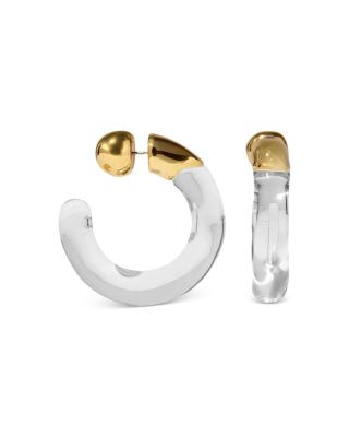Liquid Lucite Front Back Hoop Earrings