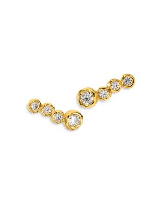 Asterales Cubic Zirconia Bar Earrings