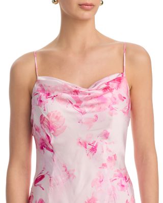 Oona Satin Sophie Floral Midi Dress