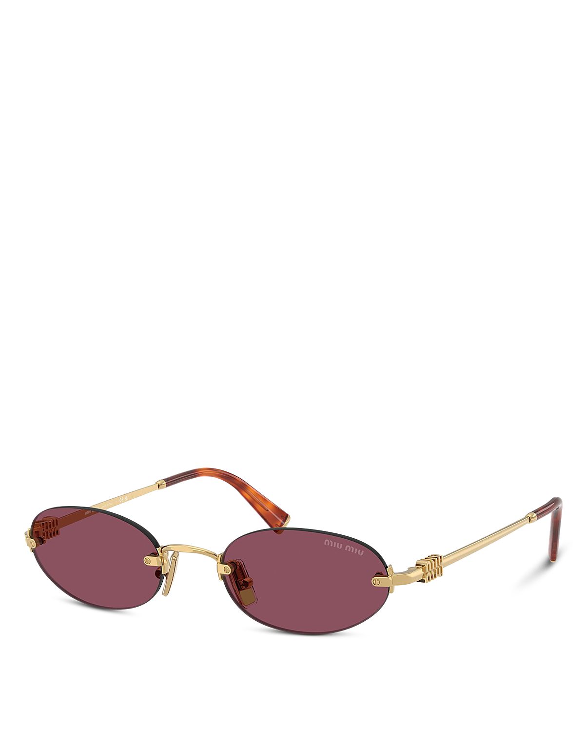 Miu Miu Oval Sunglasses, 51mm