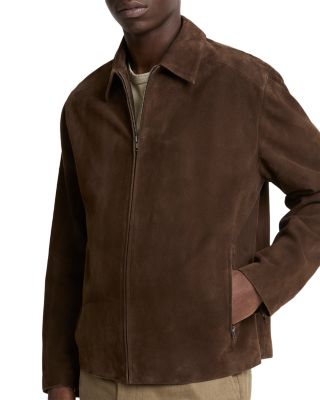 Minimal Moto Suede Zip Jacket