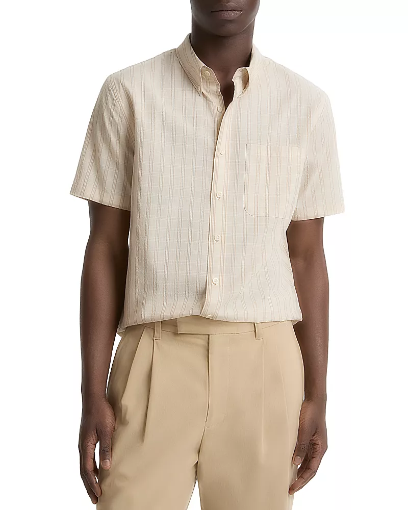 Vince Corbin Stripe Short Sleeve Shirt