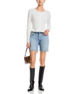 Pointelle Cardigan Sweater - Exclusive