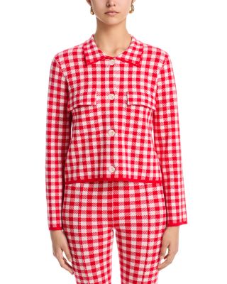 Gingham Knit Jacket & Pants - Exclusive