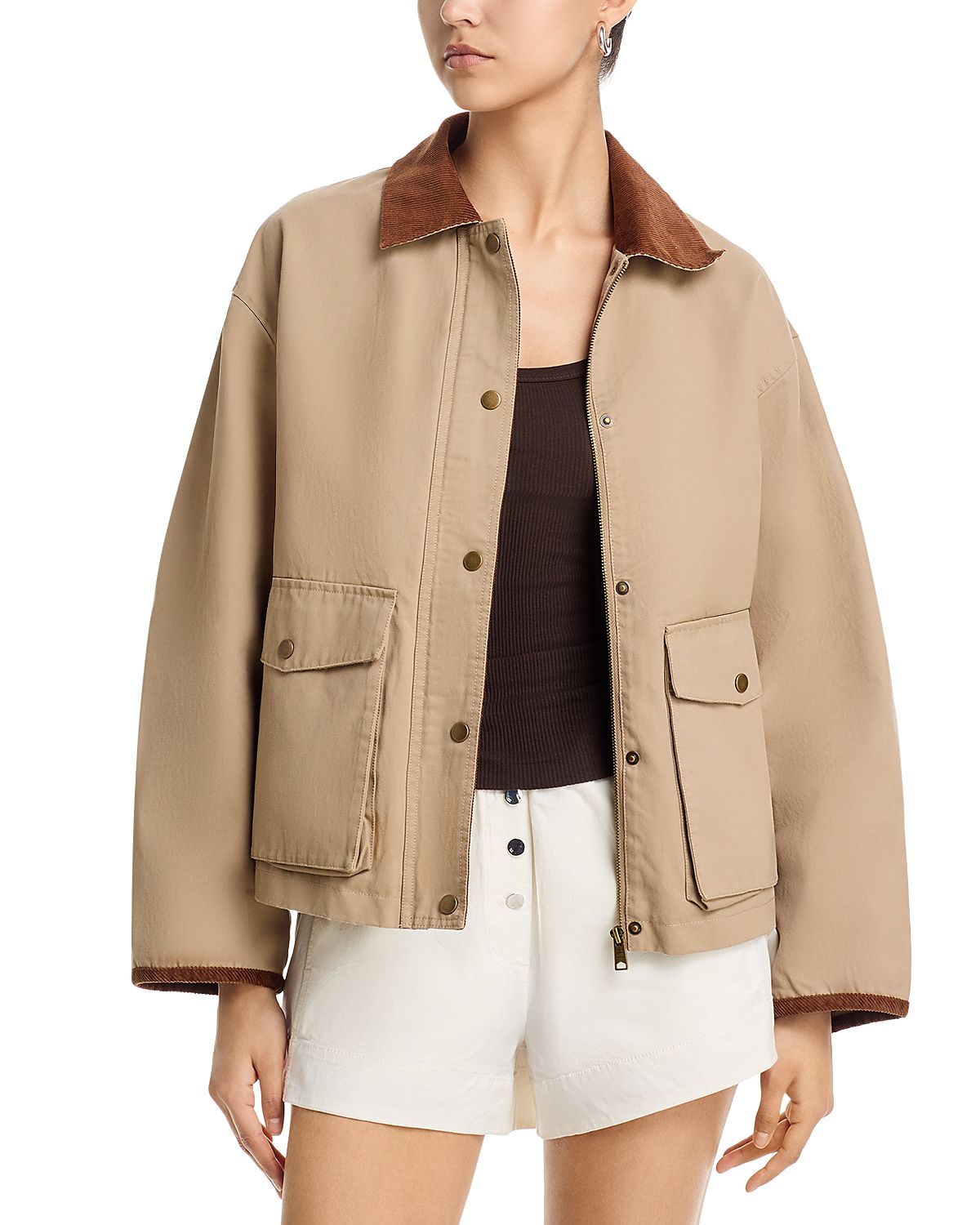 Aqua Cropped Barn Jacket - Exclusive