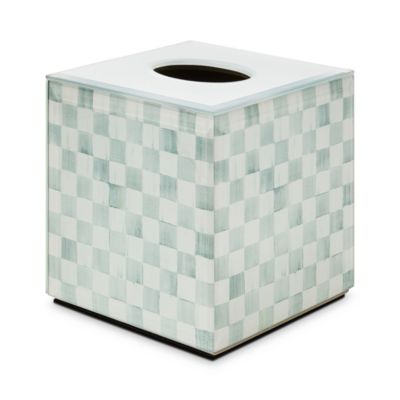 Violet Check Glass Boutique Tissue Cover