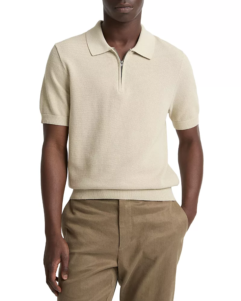 Vince Pique Zip Polo