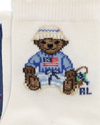 Girls' Blueberry Bear Socks, 3 Pack - Baby