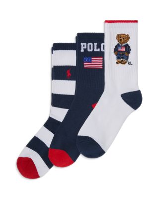 Boys' Americana Bear Socks, 3 Pack - Baby