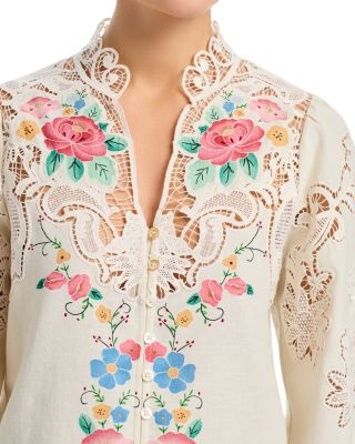 Astrid Emb Long Sleeve Blouse