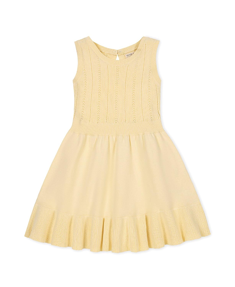 Hope & Henry Girls' Organic Flounce Hem Tank Sweater Dress - Little Kid, Big Kid