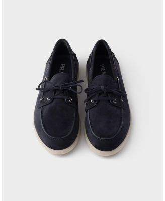 Men's Suede Boat Shoes With Laces