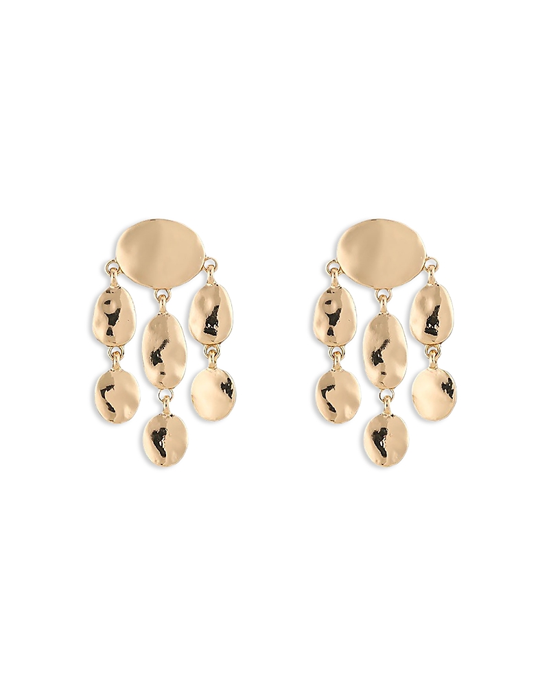 Aqua Sculptural Disc Statement Earrings - Exclusive