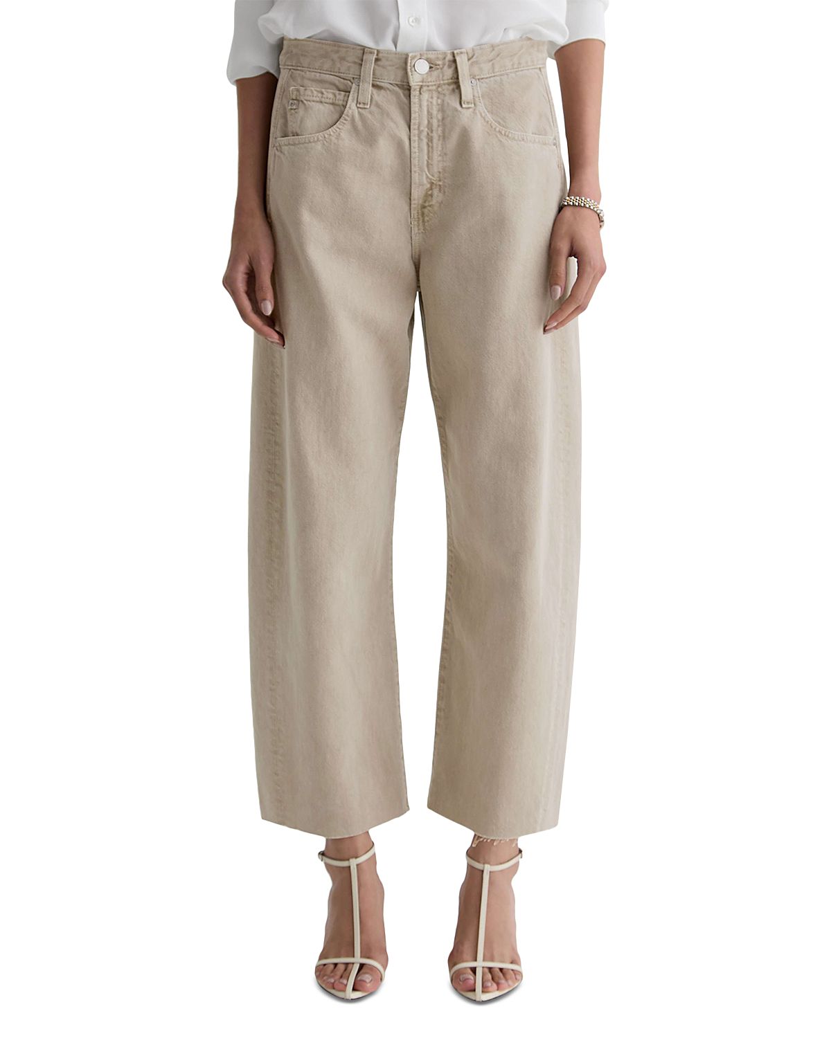 Ag Hattie High Rise Crop Barrel Jeans