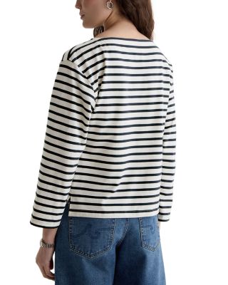 Annie Boat Neck Long Sleeve Tee