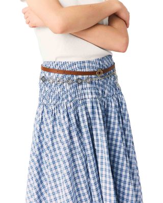 Rhinestone Cotton Maxi Skirt